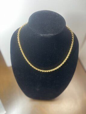 20" Braided Gold Chain Necklace